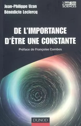 Couverture du produit · De l'importance d'être une constante...