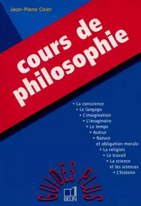 Couverture du produit · Cours de philosophie