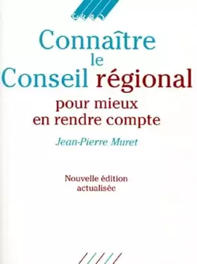 Couverture du produit · Connaître le conseil régional