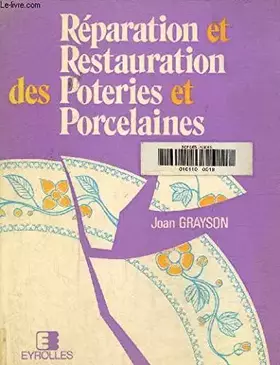 Couverture du produit · Réparation et restauration des poteries et porcelaines