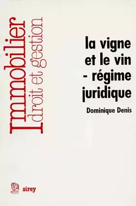 Couverture du produit · Vigne Et Vin. Regime Juridique