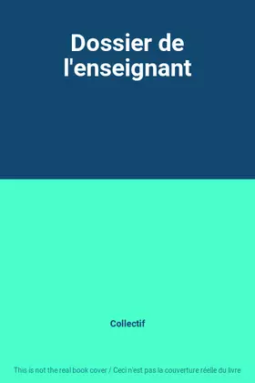 Couverture du produit · Dossier de l'enseignant
