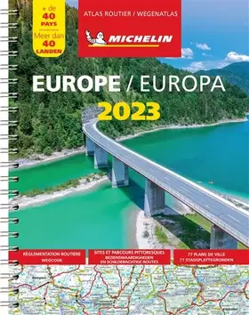 Couverture du produit · Atlas Europe 2023 - Atlas Routier et Touristique