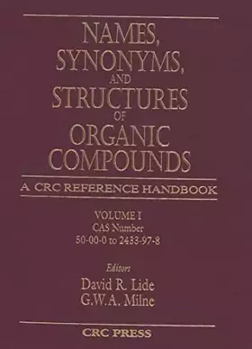 Couverture du produit · Names, Synonyms, and Structures of Organic Compounds