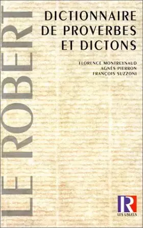 Couverture du produit · Dictionnaire de proverbes et dictons