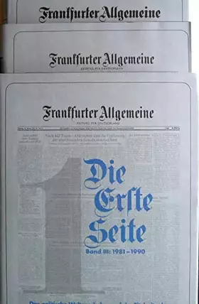 Couverture du produit · FAZ - Seite 1: FAZ, Die erste Seite, Bd.1-3, 1949-1990, 3 Bde.