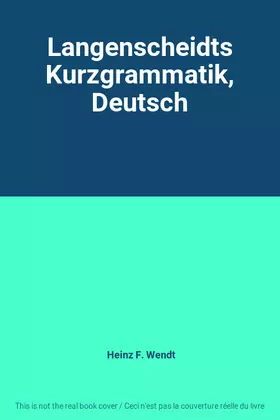 Couverture du produit · Langenscheidts Kurzgrammatik, Deutsch