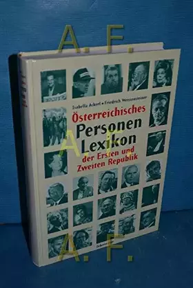 Couverture du produit · Österreichisches Personenlexikon der Ersten und Zweiten Republik