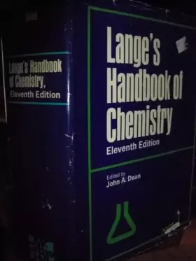 Couverture du produit · Langes Handbook of Chemistry 11th ED