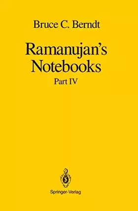 Couverture du produit · Ramanujan’s Notebooks: Part IV