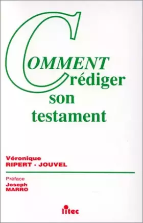 Couverture du produit · Comment rédiger son testament (ancienne édition)