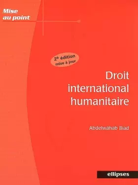 Couverture du produit · Droit international humanitaire