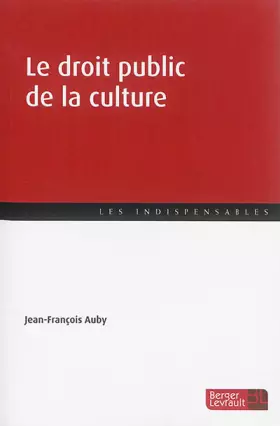 Couverture du produit · DROIT PUBLIC DE LA CULTURE 1ERE ED