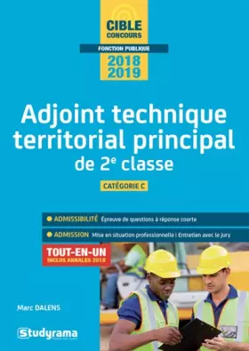 Couverture du produit · Adjoint technique territorial principal de 2e classe 2018-2019: catégorie C