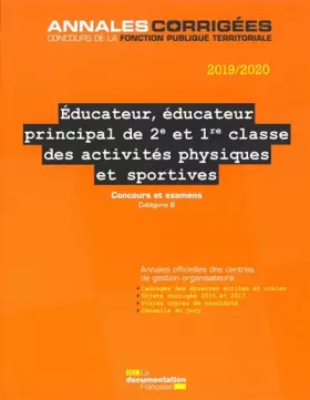 Couverture du produit · Educateur principal de 2e et 1ere classe des activités physiques