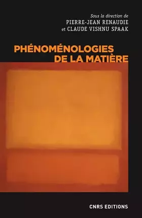 Couverture du produit · Phénoménologies de la matière