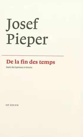 Couverture du produit · De la fin des temps: Suivi de Espérance et histoire