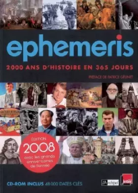 Couverture du produit · Ephéméris 2008 : 2000 Ans d'histoire en 365 jours (1Cédérom)