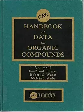 Couverture du produit · CRC Handbook of Data on Organic Compounds