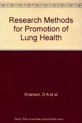 Couverture du produit · Research Methods for Promotion of Lung Health