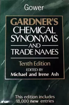 Couverture du produit · Gardner's Chemical Synonyms and Trade Names