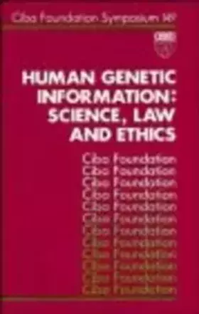 Couverture du produit · Human Genetic Information: Science, Law and Ethics (Novartis Foundation Symposia)