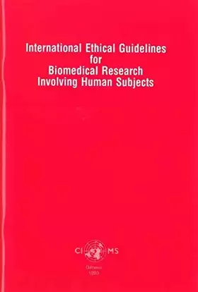 Couverture du produit · International Ethical Guidelines for Biomedical Research Involving Human Subjects