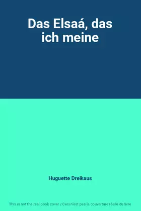 Couverture du produit · Das Elsaá, das ich meine
