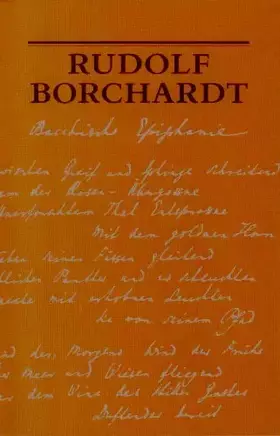 Couverture du produit · Bacchische Epiphanie (Schriften der Rudolf Borchardt-Gesellschaft: 1990 ff.)