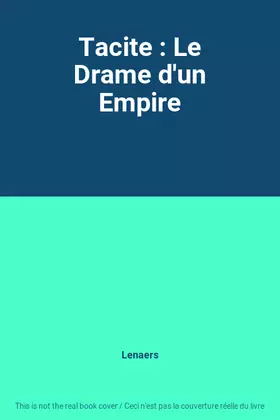 Couverture du produit · Tacite : Le Drame d'un Empire