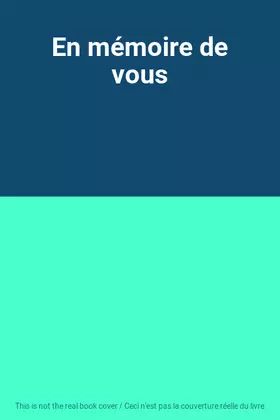 Couverture du produit · En mémoire de vous
