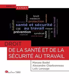 Couverture du produit · DROIT DE LA SANTE ET DE LA SECURITE AU TRAVAIL