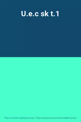 Couverture du produit · U.e.c sk t.1