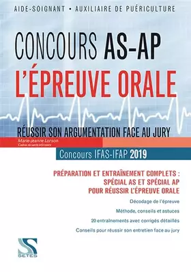 Couverture du produit · Concours AS-AP l'Epreuve Orale 2019 - Réussir son argumentation face au jury