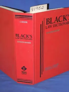 Couverture du produit · Black's Law Dictionary 7th Edition