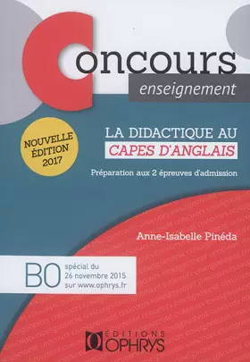 Couverture du produit · La didactique au CAPES d'anglais - Préparation aux 2 épreuves d'admission