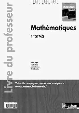 Couverture du produit · Mathématiques - 1re STMG - livre du professeur