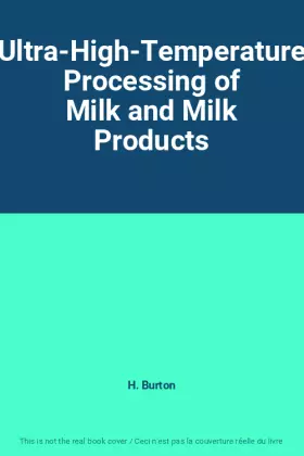 Couverture du produit · Ultra-High-Temperature Processing of Milk and Milk Products