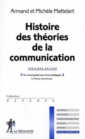 Couverture du produit · Histoire des théories de la communication