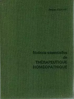 Couverture du produit · Notions essentielles de thérapeutique homéopathique
