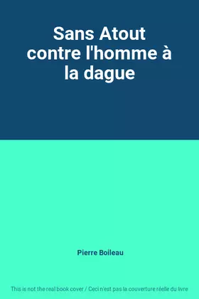 Couverture du produit · Sans Atout contre l'homme à la dague