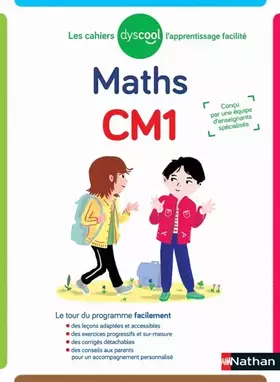 Couverture du produit · Dyscool - Cahier de Maths CM1 - Adapté aux enfants dys ou en difficulté