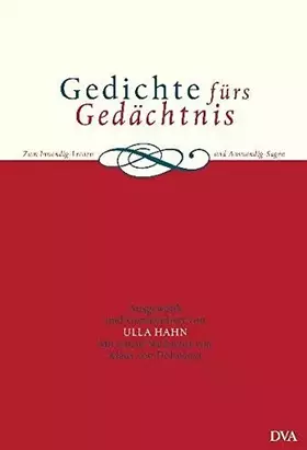 Couverture du produit · Gedichte frs Gedchtnis. Zum Inwendig- Lernen und Auswendig- Sagen. by Ulla Hahn(2001-01-01)