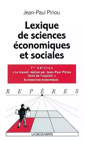 Couverture du produit · Lexique des sciences économiques et sociales