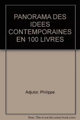 Couverture du produit · PANORAMA DES IDEES CONTEMPORAINES