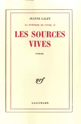 Couverture du produit · Les sources vives