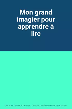 Couverture du produit · Mon grand imagier pour apprendre à lire