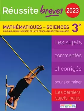 Couverture du produit · Réussite brevet 2023 mathématiques-sciences 3e