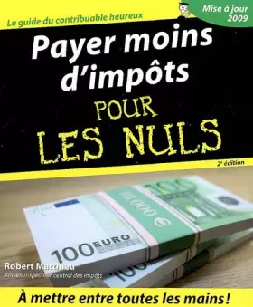 Couverture du produit · Payer moins d'impôts pour les Nuls