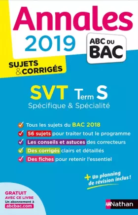 Couverture du produit · Annales ABC du BAC 2019 - SVT Term S Spé&Spé